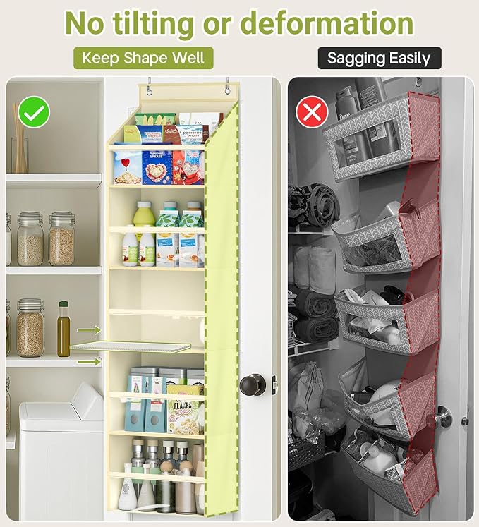 AOODA 2 Pack Over the Door Organizer, Large Capacity Closet Door Hanging - Image 3