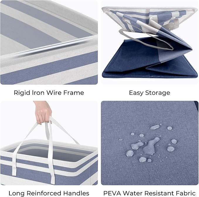 HomeHacks 2 Pack Laundry Baskets, Laundry Hampers Bags | Waterproof, - Image 2