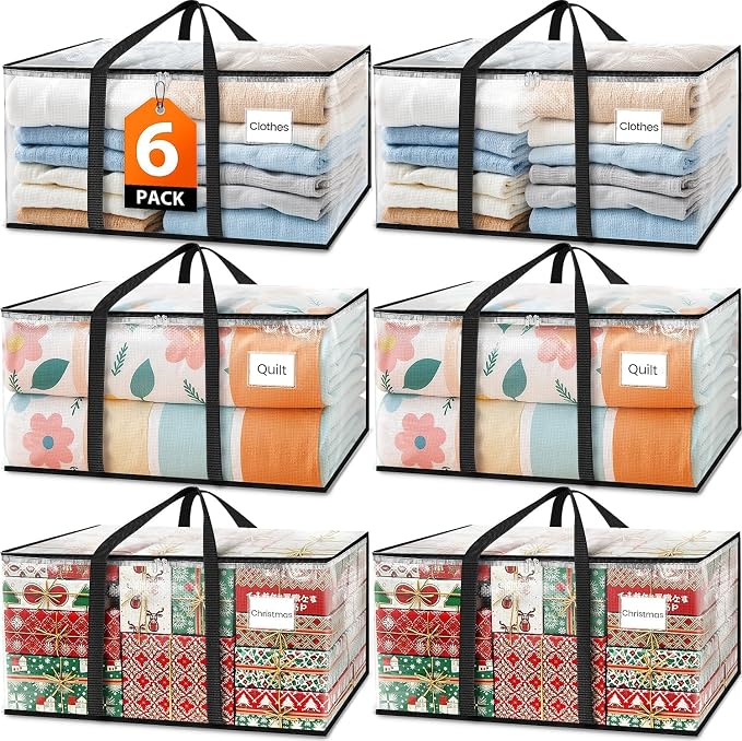 Moving Bags Extra Heavy Duty Oversized Clear Storage Bags by Fabtotes