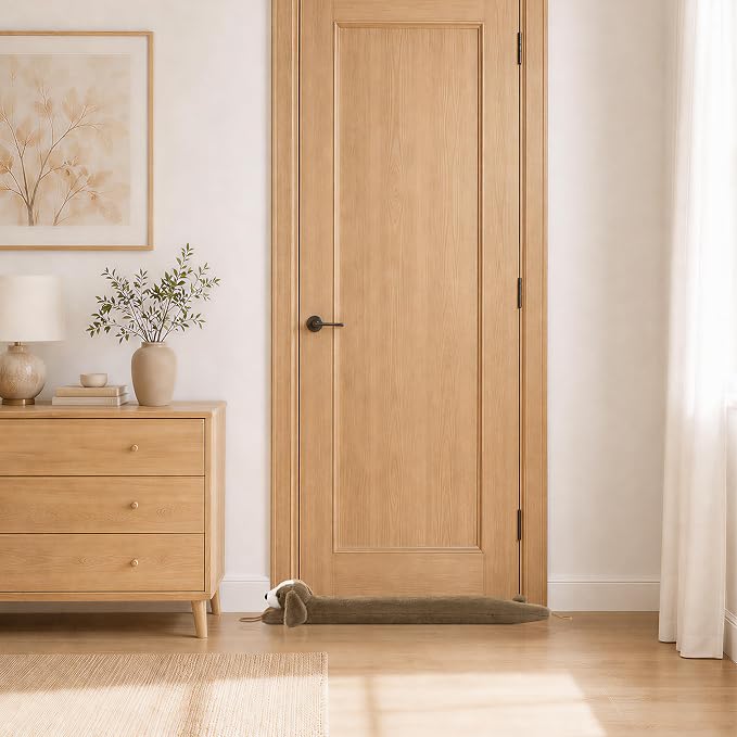 habibee Door Draft Stopper, Weighted Noise Blocker 38 in Brown Dog | Soft Faux - Image 6