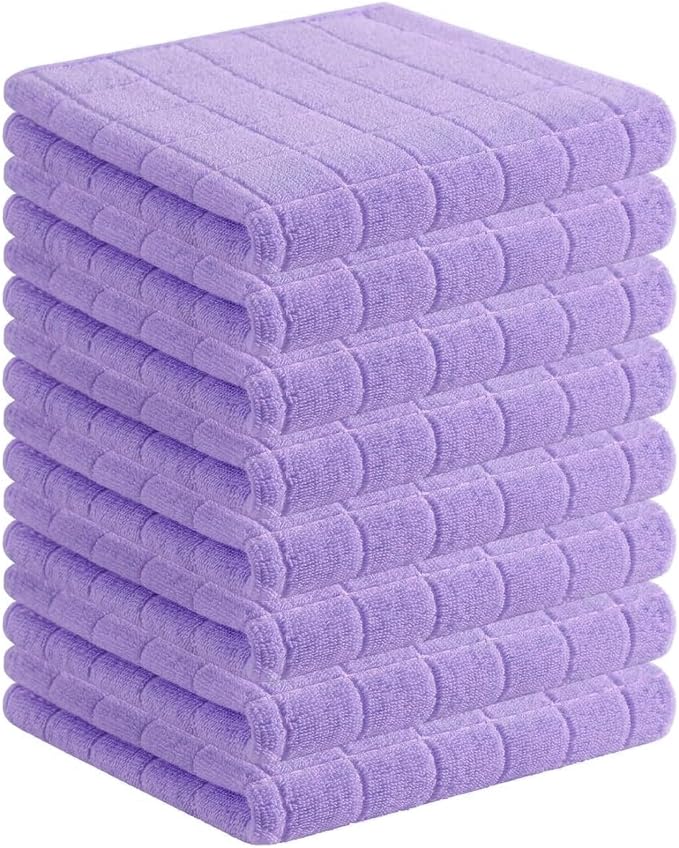 Homaxy 100% Cotton Terry Kitchen Towels, 8 Pack by Homaxy