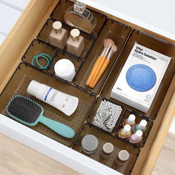 33 PCS Plastic Drawer Organizers Set, 4 Size Desk Drawer Organizer Trays | 4 - Image 5