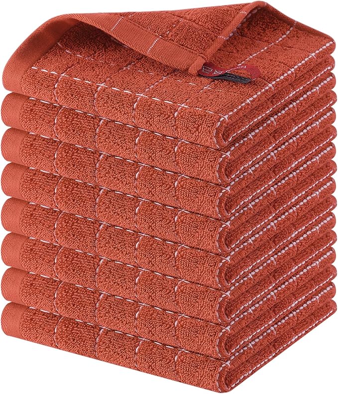 Homaxy 100% Cotton Terry Kitchen Towels, 8 Pack by Homaxy