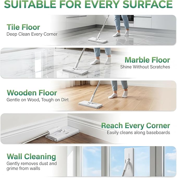 Snap Grip Mini Mop, Hands Free Flat Mop - Image 7