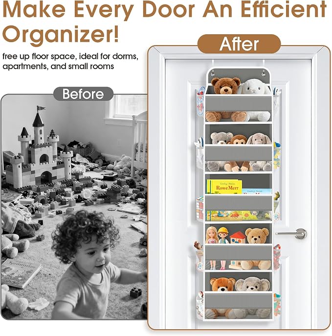 Over The Door Organizer Storage behind Door Hanging Organizer - Image 5
