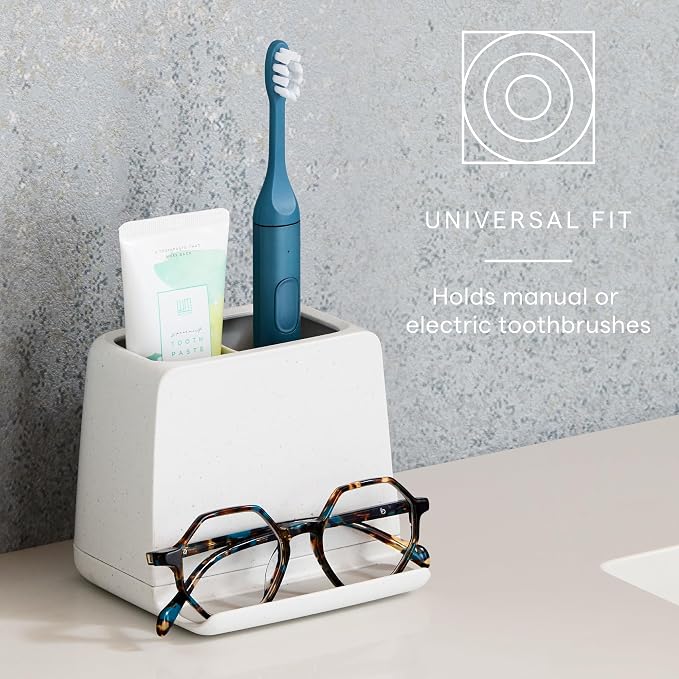 YouCopia The Ledge Toothbrush Holder, Bathroom Vanity Counter Organizer - Image 2