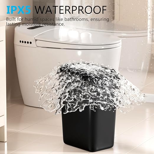 Bathroom Small Trash Can with Lid, Automatic Garbage Can, 2.6 Gallon | 3 Pack - Image 5