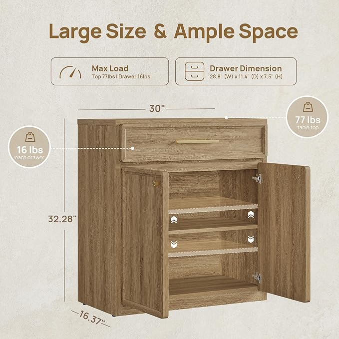 SICOTAS Buffet Cabinet with Storage Large Accent Storage Cabinet with Doors and Shelves 90" Modern Farmhouse Sideboard Credenza Buffet Table Coffee Bar for Living Room Kitchen Dining Room Entryway