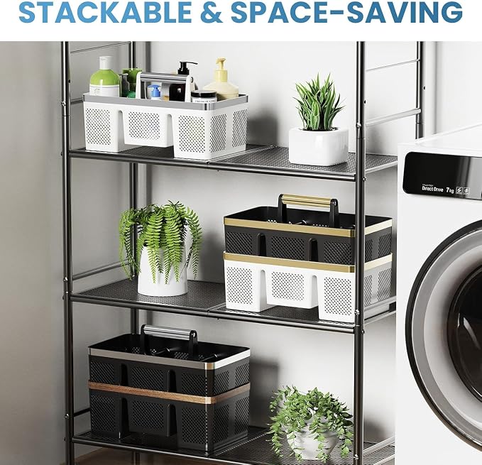 BYUNER Plastic Shower Caddy Dorm: Portable Shower Basket Tote - Image 4