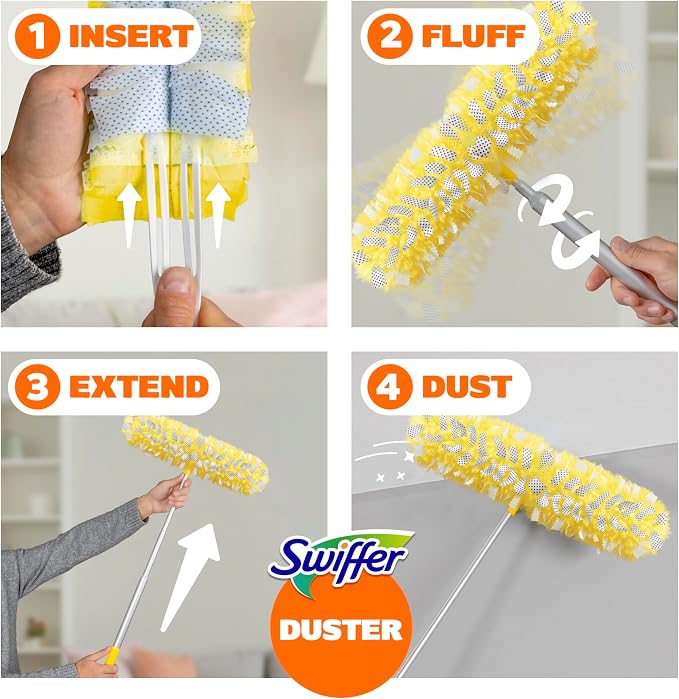 Swiffer Duster Kit with 6 ft Super Extendable Handle, Heavy Duty Starter Kit - Image 7