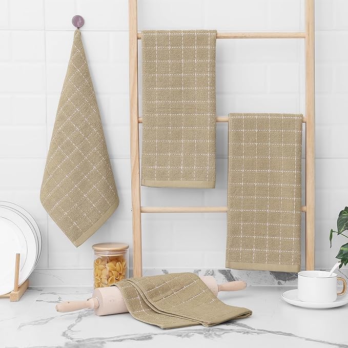 Homaxy 100% Cotton Terry Kitchen Towels, 4 Pack - Image 6