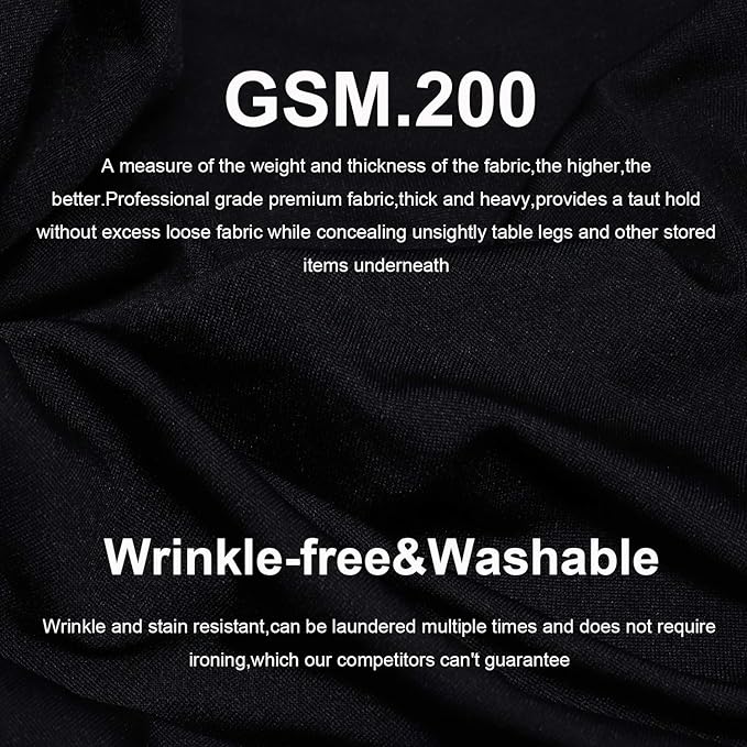 RELIANCER 1 Pack Stretch Spandex Table Covers for Rectangular Tables,8FT Elastic Fitted Tablecloth,Universal Rectangular Table Cloth Protector for Outdoor Party,Wedding,Bar,Birthday,Banquet,Events