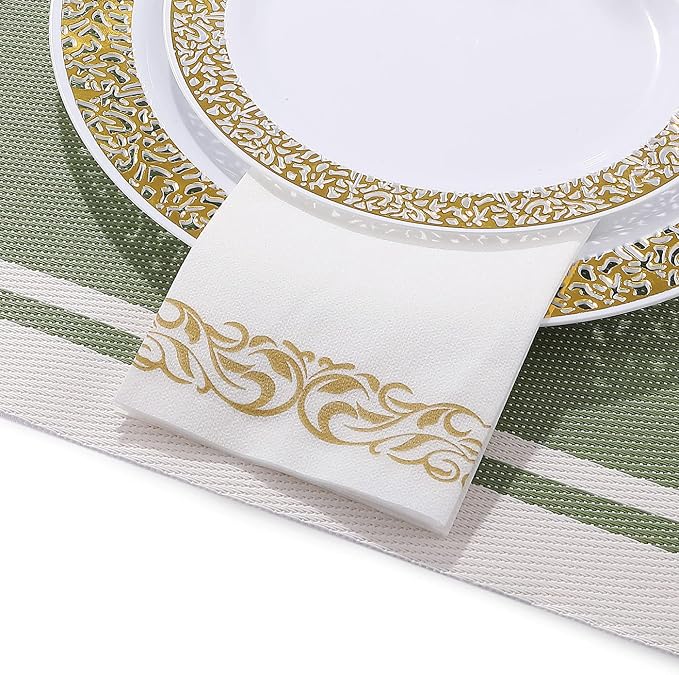 FOCUSLINE 200 Linen Feel Disposable Bathroom Napkins, Soft and Absorbent Paper - Image 3