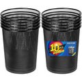 Mesh Trash Can 10-Pack,6 Gal Black Office Trash Can for Near Desk,Wide Open Top & Thickened Metal Wire Wastebaskets,Black Mesh Trash Cans for office,Recycling Garbage Container Bin for Home,School
