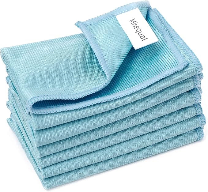 6 Pcs Glass Cleaning Cloth for Window Eyeglass Mirrors Stainless Steel by Unknown