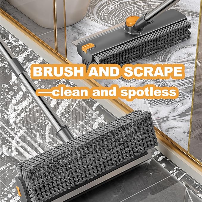 Floor Scrub Brush with Long Handle 3 in 1 Heavy Duty Stiff Bristle Scrubber - Image 5
