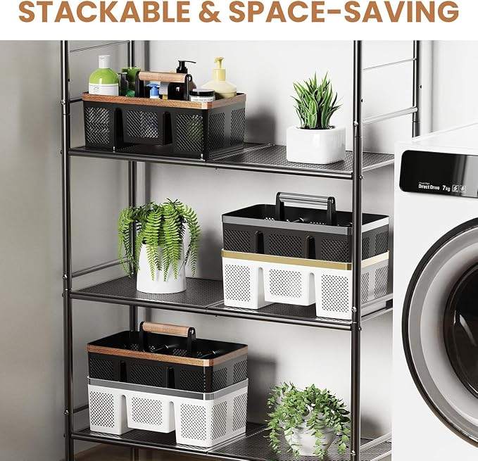BYUNER Plastic Shower Caddy Dorm: Portable Hard Shower Basket - Image 5