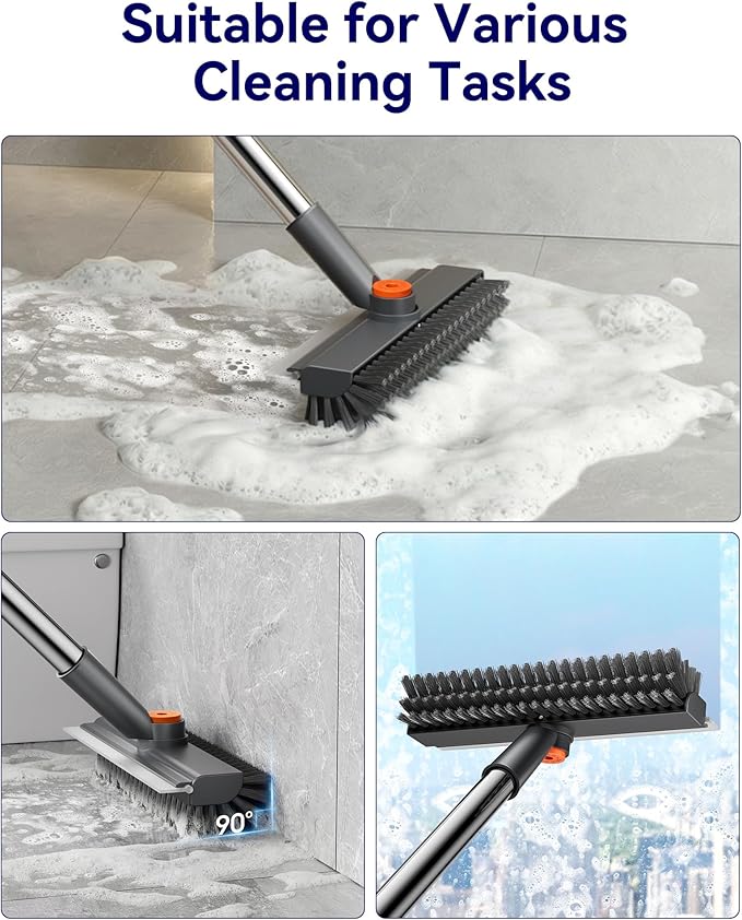 3 in 1 Adjustable Small Floor Scrub Brush - Image 3
