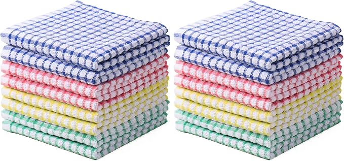 Oeleky Dish Cloths for Kitchen Washing Dishes, Super Absorbent Dish Rags by OELEKY