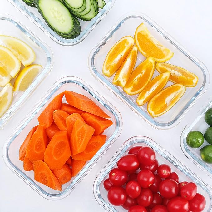 M MCIRCO 10 Pack, 22 oz Glass Food Storage Containers - Image 2