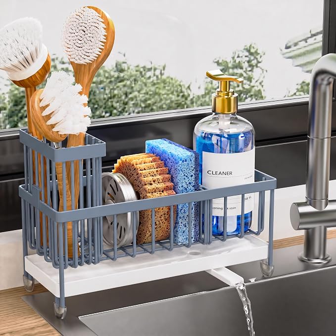 Cisily Sponge Holder for Kitchen Sink, Sink Caddy Organizer by CISILYHOMELIFE