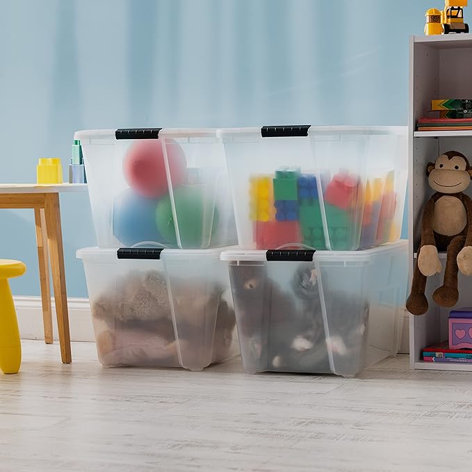 IRIS USA 4-Pack 54 Quart Storage Bins - Image 4