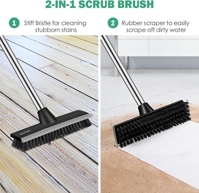 SetSail Floor Scrub Brush, 51-Inch Adjustable Long Handle Brush - Image 4