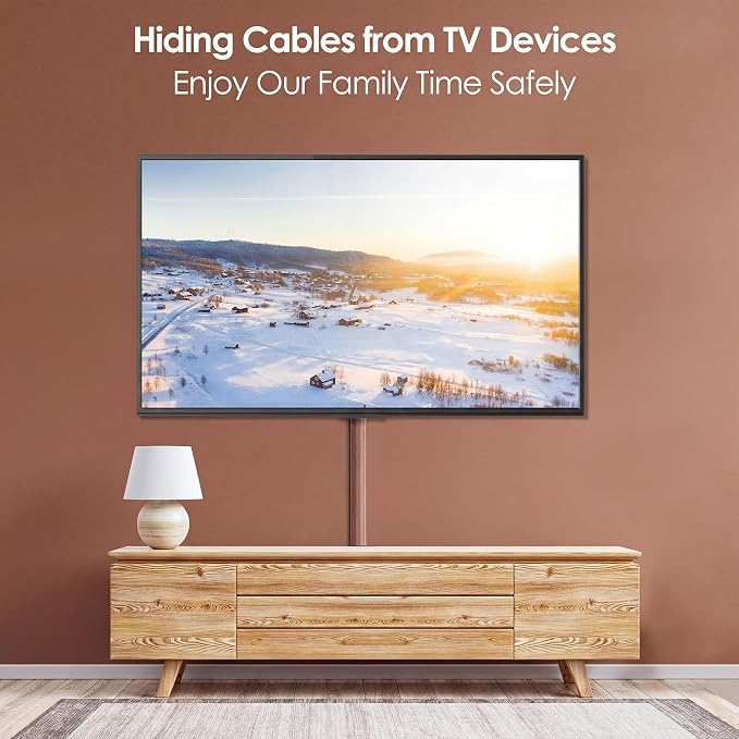 Yecaye TV Cord Hider, 125in Cord Cover, W1.18in H0.6in, Cherry | Large Cable - Image 7