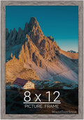 wallsthatspeak 8x12 Gray Barnwood Picture Frame for Puzzles Posters Photos or Artwork