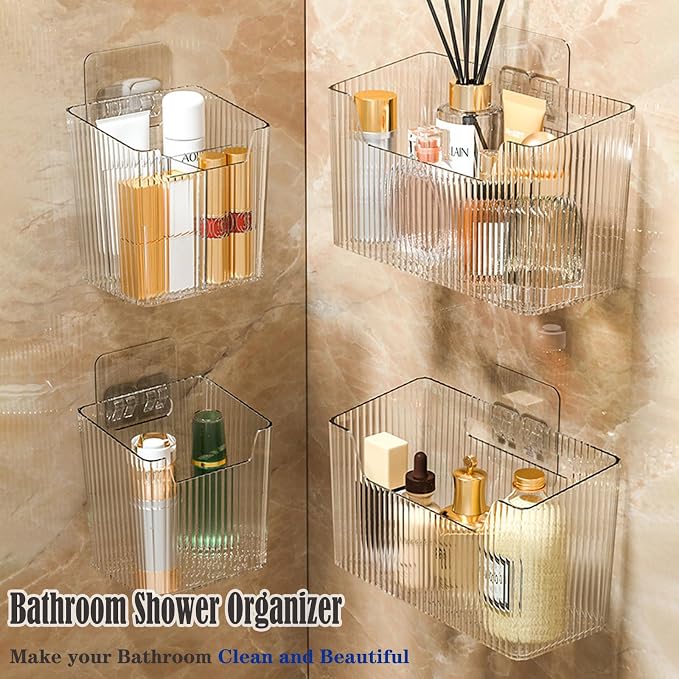 Lae Nuvole Adhesive Cabinet Door Organizer, 2 Pack Wall Shower Caddy - Image 4