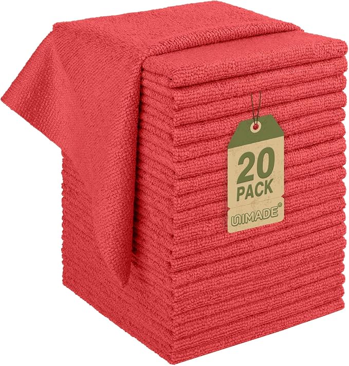 UNIMADE Microfiber Cleaning Cloth, 20 Pack Reusable Microfiber Towels by Unimade