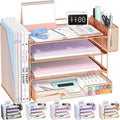 Desk Organizers and Accessories, 4-Tier Desktop File Organizer by OPNICE