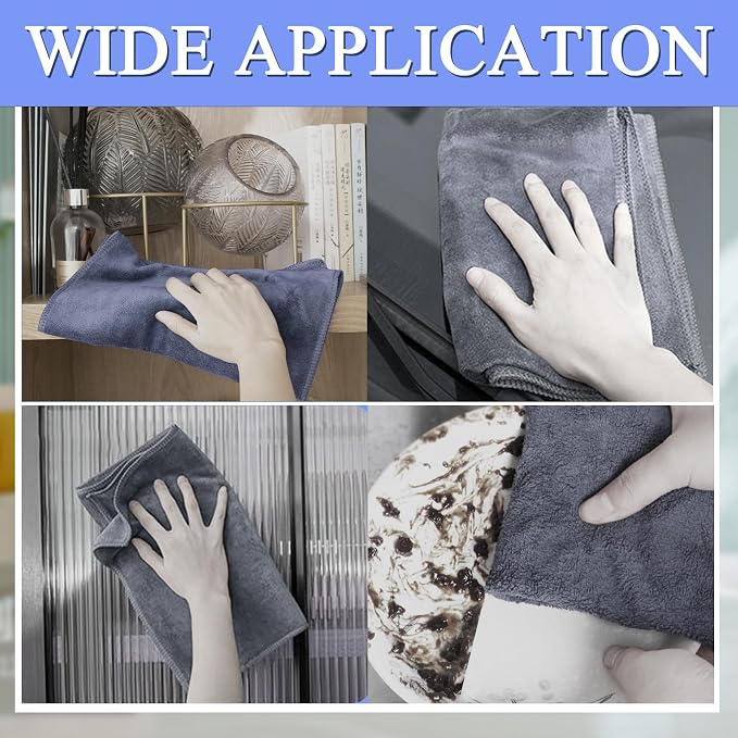 9 Pcs Extra Large Microfiber Cleaning Cloth, Microfiber Towels - Image 5