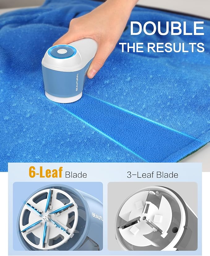 BEAUTURAL Fabric Shaver and Lint Remover, Rechargeable Sweater Defuzzer | - Image 3