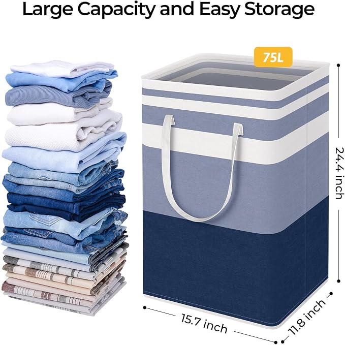HomeHacks 2 Pack Large Laundry Baskets, Laundry Hampers Bags | Waterproof - Image 4