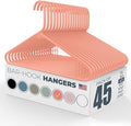 Plastic Hangers 45 Pack – Made in the USA – 6lb Capacity Standard Clothes by NeatiesHangers