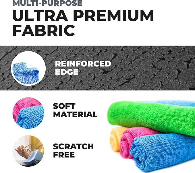 Turkish Microfiber Cleaning Cloth of 4 Colors | 20% Polyamide - Image 4
