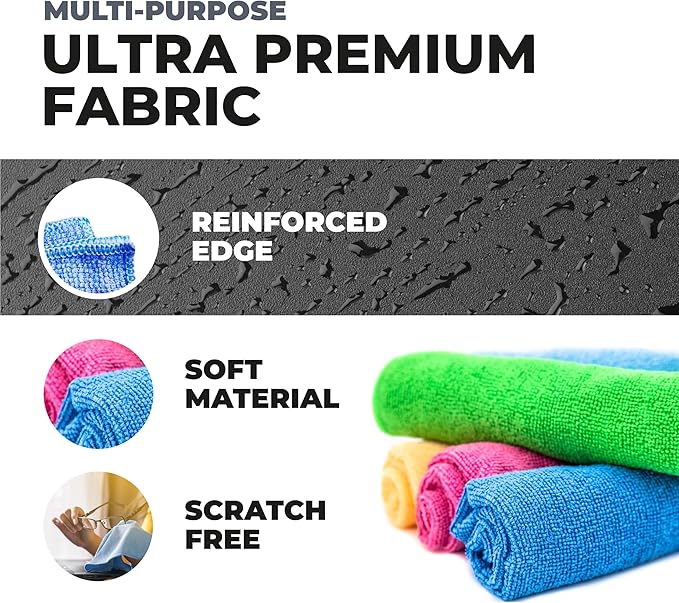 Turkish Microfiber Cleaning Cloth of 4 Colors | 20% Polyamide - Image 4