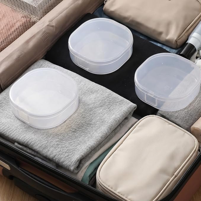 3 PCS Portable Cotton Round Holder, Plastic Cotton Pad Dispenser, Portable - Image 6