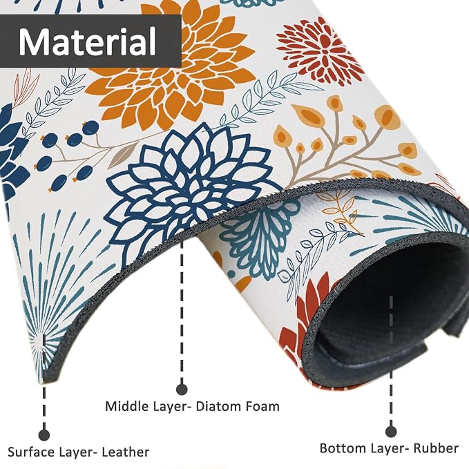 24" X 5.5" Kitchen Sink Splash Guard Faucet Mat Mandala Super Absorbent Fast - Image 2