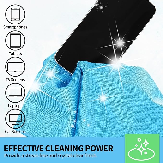 Microfiber Glass Cleaning Cloth, 6 Pack Window Glass Cleaning Rags, Reusable - Image 5