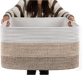 OIAHOMY Blanket Basket Laundry Basket Dog Toy Basket 75L Gradient Brown by MasterofSpaceOptimization