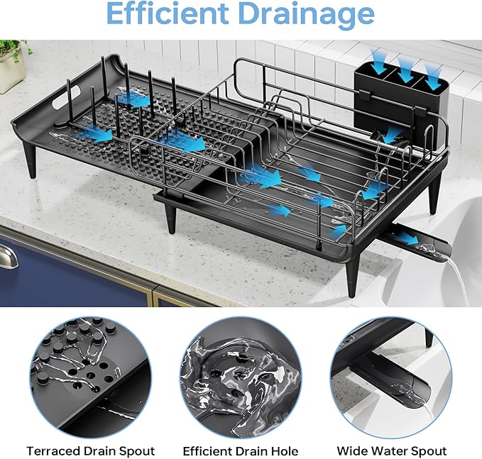 TOOLF Expandable Dish Drying Rack - Image 6