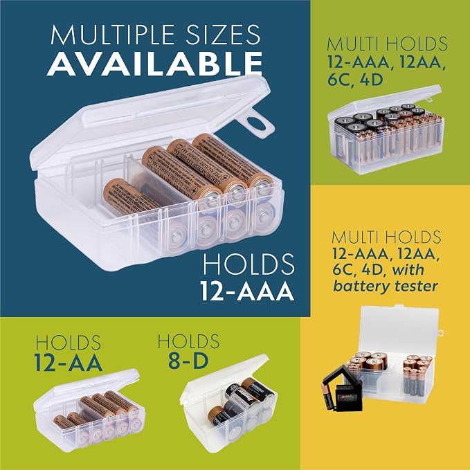 Dial Industries Battery Storage Organizer Case, Holds 12 AAA | Keeps loose - Image 3