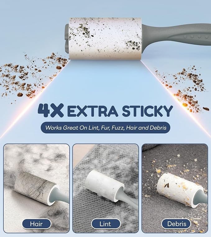 MONSEK 4X Extra Sticky Lint Roller - Image 2