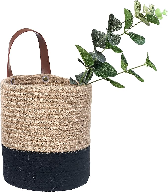 Wall Hanging Storage Basket, Woven Plant Holder by RUIZHIXUAN