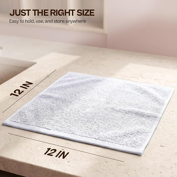 Utopia Towels 24 Pack Washcloths, 12x12 in, 100% Cotton, Variety | Premium 100% - Image 2