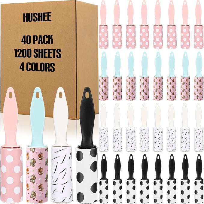 Hushee 40 Pcs Mini Lint Roller Bulk by Hushee