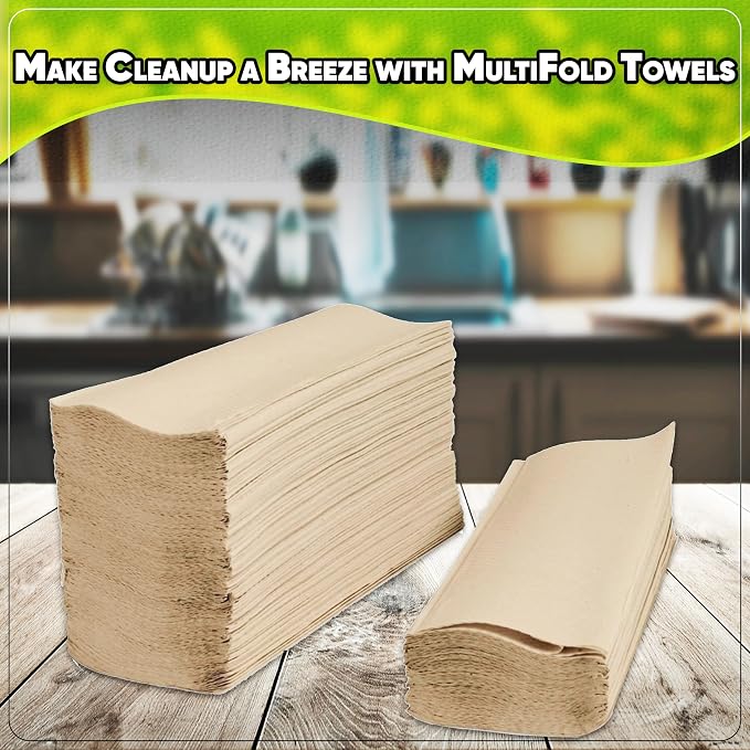 Perfect Stix Kraft MultiFold Paper Towels- Case of 2 - Image 5