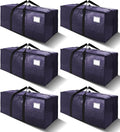 6 Pack Heavy Duty Extra Large Moving Bags W/Backpack Straps by VELVETSURE